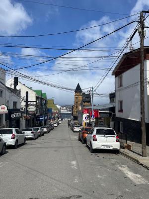 Blick aus Ushuaia in Richtung Meer